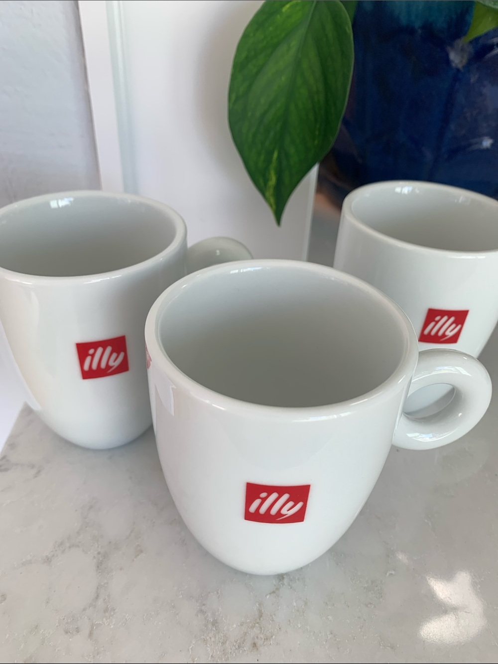 Original illy Logo Classic Porcelain IPA Italy Coffee Cup Mug 8 oz. Three Set - Picture 2 of 6